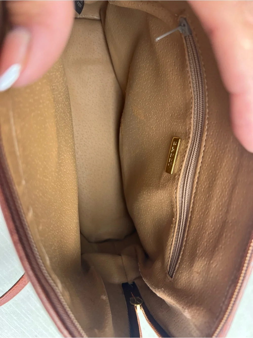 Bally Rust Brown Faux-Lizard Crossbody Bag